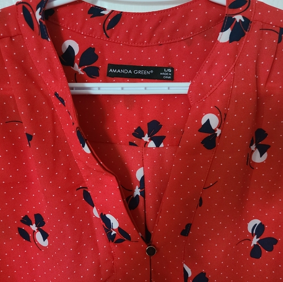 Amanda Green Sleeveless Blouse Size large - Picture 2 of 3